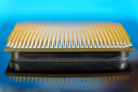 Close-up photo of a desktop processorの写真素材