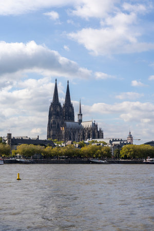 Morning View of Cologne Old City. Cologne cathedralの写真素材
