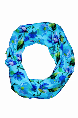 Isolated Russian flower alphabet is made of fabric with floral printの写真素材