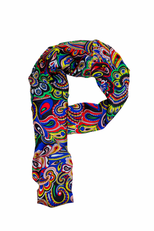 Isolated Russian flower alphabet is made of fabric with floral printの写真素材