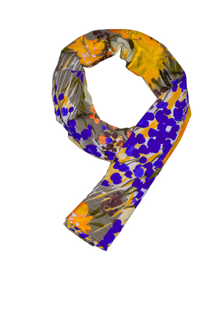 the isolated numbers from 1 to 10 made of fabric with floral printの写真素材