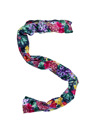 the isolated numbers from 1 to 10 made of fabric with floral printの写真素材