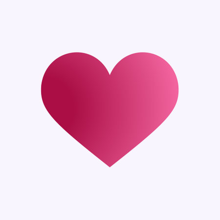Symbol of Heart. Simple vector Icon. The classic symbol is universally used. Side lighting. The gradient of pink colorのイラスト素材