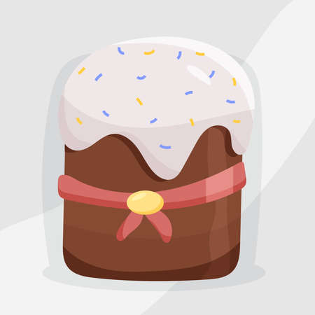 Festive cupcake. Easter cake. Vector illustrationのイラスト素材