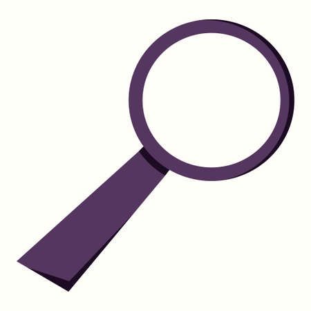 Magnifier. Vector illustration in flat styleのイラスト素材