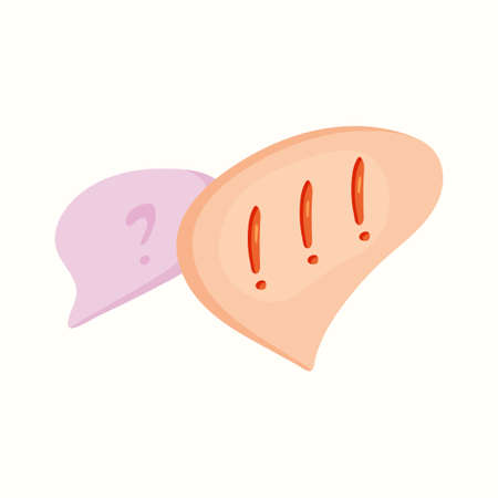 Question and answer in the cloud. Vector illustration in flat styleのイラスト素材