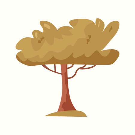 Beautiful tree. Vector illustration in flat styleのイラスト素材