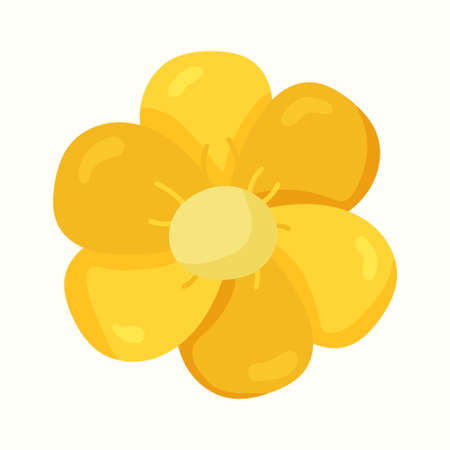 Flower. Vector illustration in flat styleのイラスト素材
