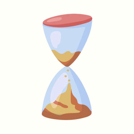 Hourglass. Vector illustration in flat styleのイラスト素材