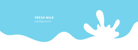 Abstract fresh milk or yogurt background. Modern pattern splashes. flat vector illustrationのイラスト素材
