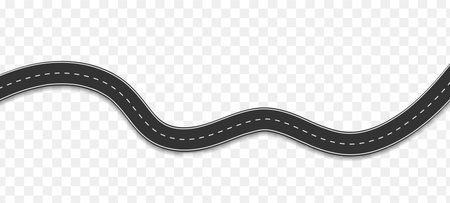 Top view on road map. Curve highway roadway. vector infographicのイラスト素材