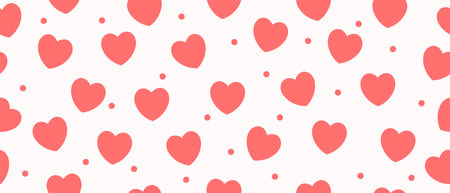 Cute hearts seamless pattern. love valentine print background. vector illustration