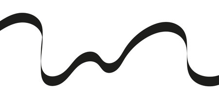 Swoosh, swash underline stroke set.Abstract wavy thin line. Squiggle elements. Vector isolated illustrationのイラスト素材