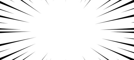 Comic book speed lines. Action lines Manga effect. Pattern of fast burst anime boom. Vector isolated illustrationのイラスト素材