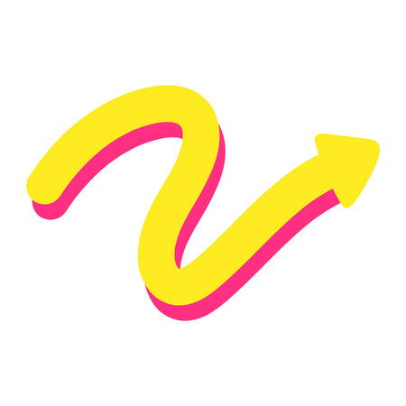 Doodle spiral arrows icon. Design quirky twist zigzag line, spring coil, curve wave. Vector illustrationのイラスト素材