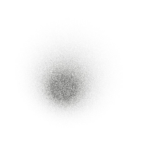 Gritty texture sand on transparent background.Monochrome noise halftone, grit pattern.Vector isolated illustrationのイラスト素材