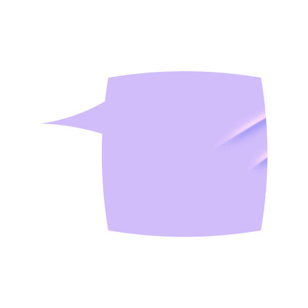 Paper bubble for speech with sticker effect, text balloon in vintage. Message for talk, doodled to speaking shapes, ideal for chat communications. Flat vector illustrations isolated in background.のイラスト素材