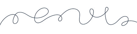 Swoosh, swash underline stroke set.Abstract wavy thin line. Squiggle elements. Vector isolated illustrationのイラスト素材