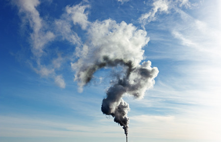 strong could of steam coming out of the pipe in the question mark shapeの写真素材