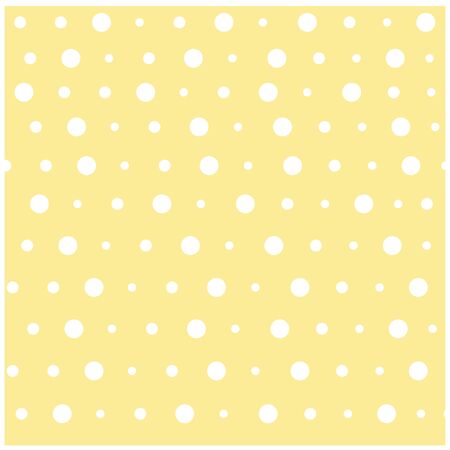 Vector abstract monochrome yellow circle polka dot background.のイラスト素材