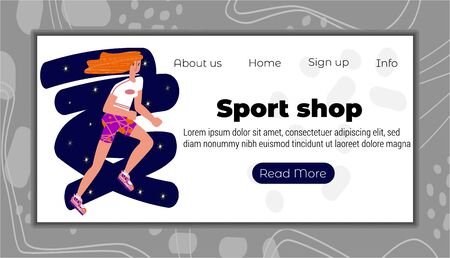 Vector illustration layout of a sportswear storeのイラスト素材