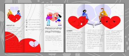 Vector flat illustration layout for a psychologistのイラスト素材