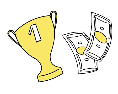 Vector abstract attributes of winners in sports.のイラスト素材