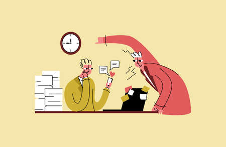 procrastination, laziness, dependence on gadgetsのイラスト素材