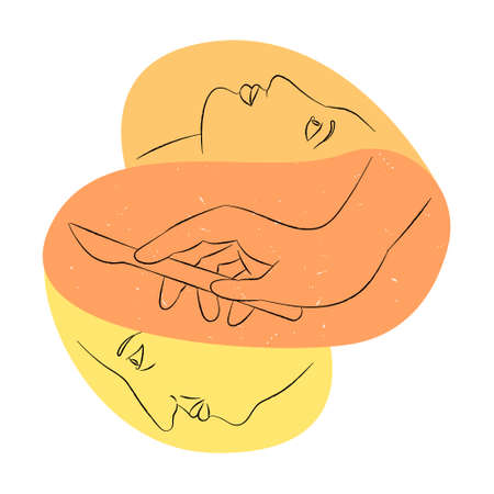 abstract illustration with a hand holding scalpelのイラスト素材