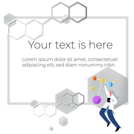 Vector image template, frame for slide designのイラスト素材