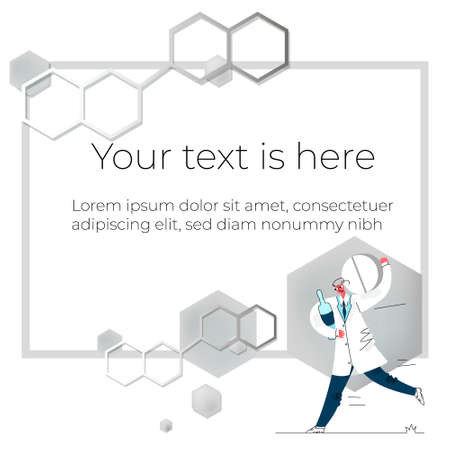 Vector image template, frame for slide designのイラスト素材