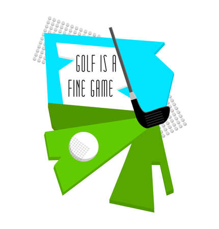 illustration with image of golf clubのイラスト素材