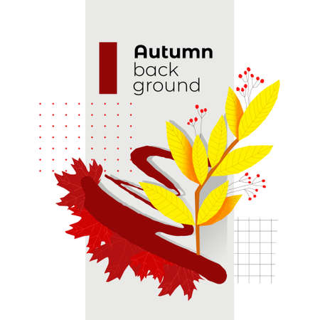 abstract frame on the theme of autumn.のイラスト素材