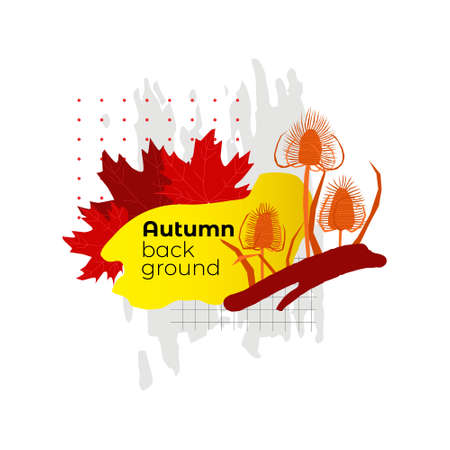 abstract frame on the theme of autumn.のイラスト素材