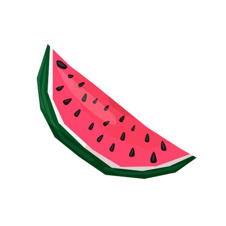 A juicy, fresh slice watermelon is depicted.のイラスト素材