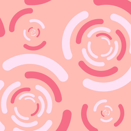 Vector abstract geometric pattern of concentric segments circles. It can be used in the design of textiles, wrappers, website backgrounds, web design, etc.のイラスト素材