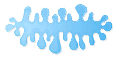 form, shape horizontal blot or splash of paintのイラスト素材