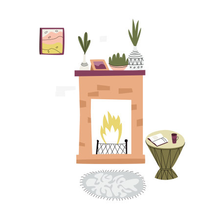 Vector illustration with a set of household items.のイラスト素材