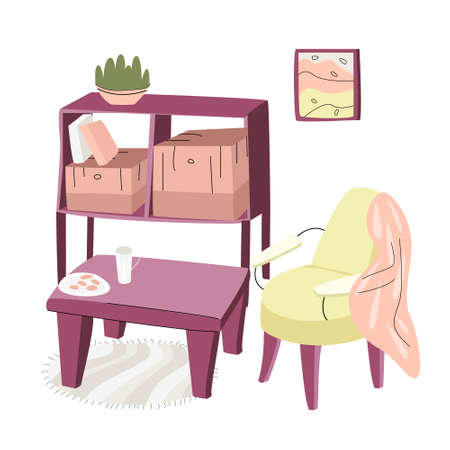 Vector illustration with a set of household items.のイラスト素材