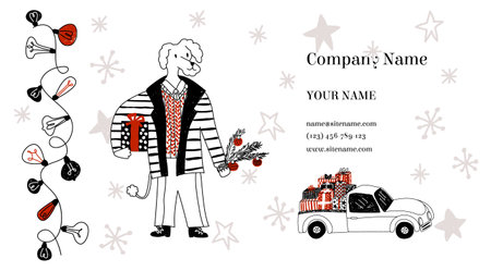 card layout of concept celebrating winter holidaysのイラスト素材