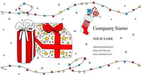 card layout of concept celebrating winter holidaysのイラスト素材