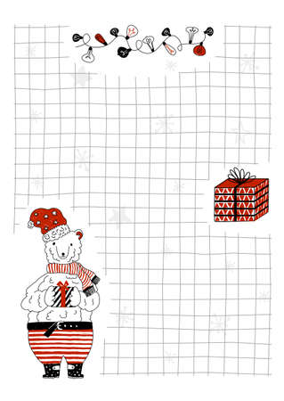 layout of a notebook page, an A6 notebookのイラスト素材