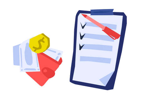 A Vector flat illustration set of objects.のイラスト素材