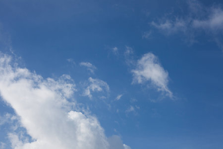 Blue sky on a bright sunny day
の写真素材