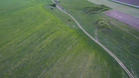 Beautiful picture shot on kvadrocopter. View from above.の写真素材