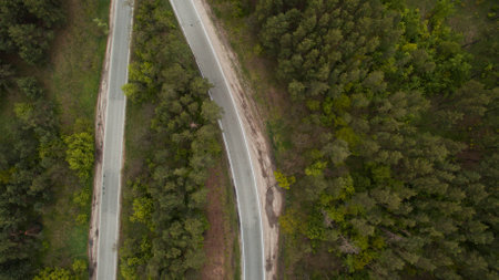 Beautiful road view from above