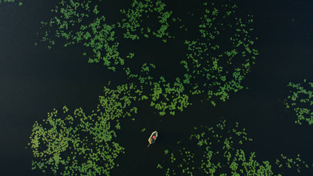 Beautiful picture top view shot from the droneの写真素材