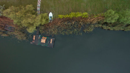 Beautiful picture top view shot from the drone