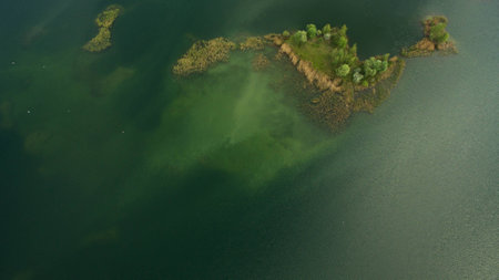 Beautiful picture top view shot from the droneの写真素材