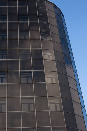 Office building against the sky in the cityの写真素材